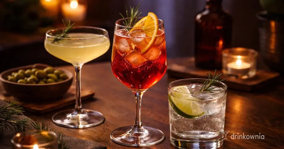 Wytrawne drinki bezalkoholowe 0% na wieczór – gorzkie i niesłodkie koktajle z tonikiem i spritzem.